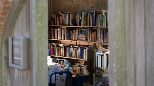 The Secondhand bookshop at Baddesley Clinton, Warwickshire